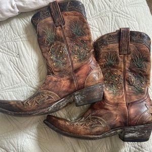 OLD GRINGO-BOOTSTAR Women’s boots 8 B Cactus Flower-Snip Toe Handmade in Mexico